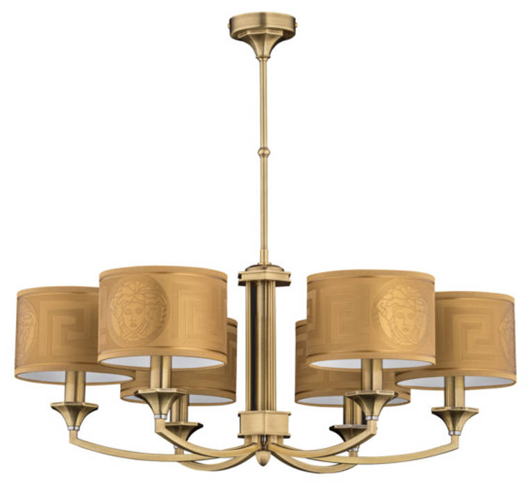 Versace collection of handmade, brass lamps finishes in gold , Luxury Chandelier LTD Luxury Chandelier LTD Classic style bedroom Copper/Bronze/Brass Lighting