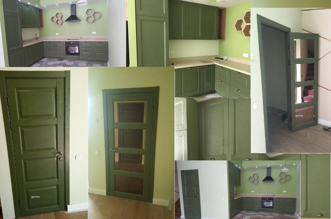 Межкомнатные двери Геона и кухонные фасады в один стиль и цвет., ГЕОНА. ГЕОНА. Kitchen Kitchen utensils