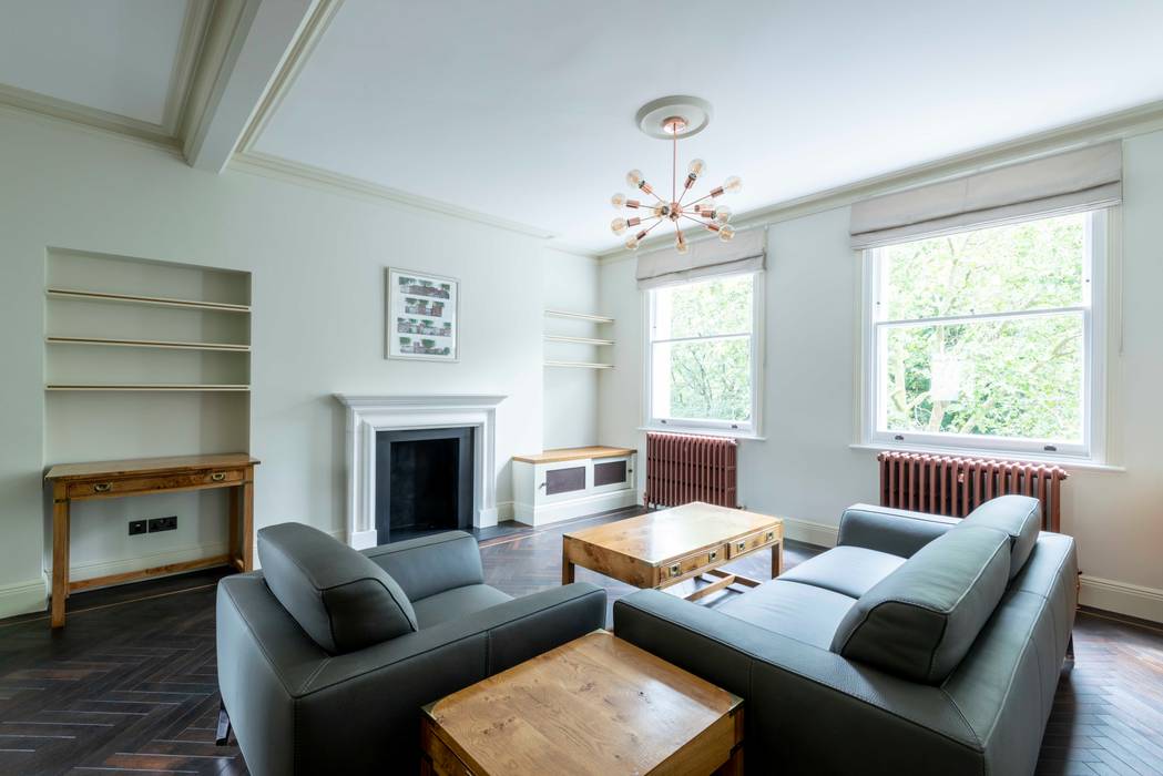 The living room Prestige Architects By Marco Braghiroli Salas de estilo moderno