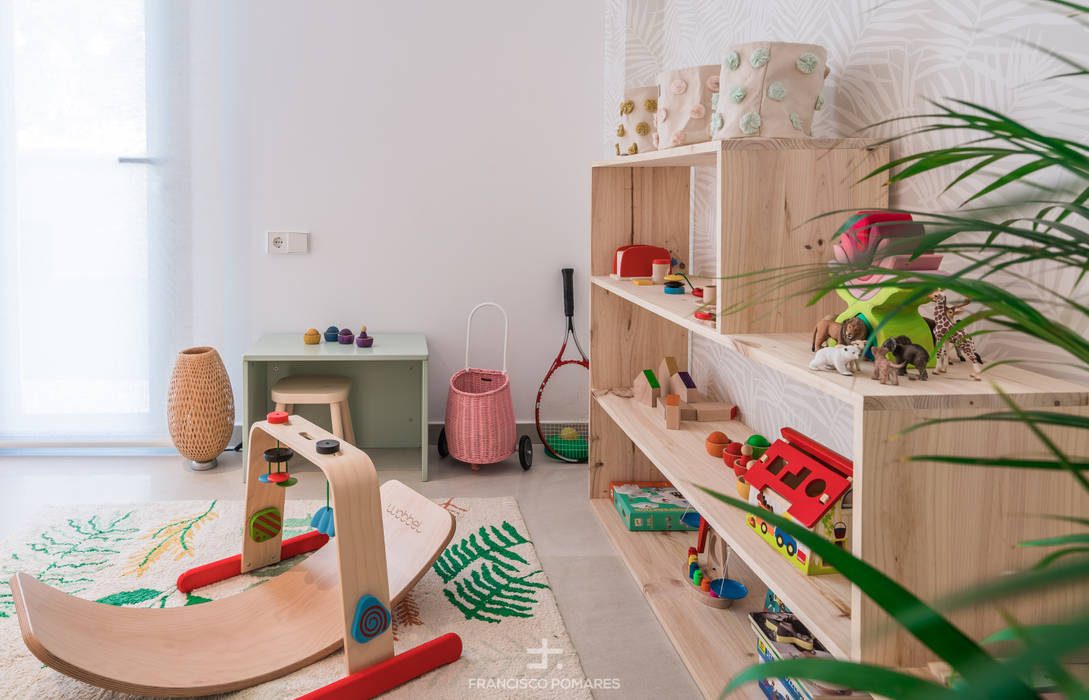 Sala de juegos ARREL arquitectura Dormitorios infantiles de estilo mediterráneo infantil,decoracion,madera,jueguetes,niños,nórdico,nordic,style,design,kids,room