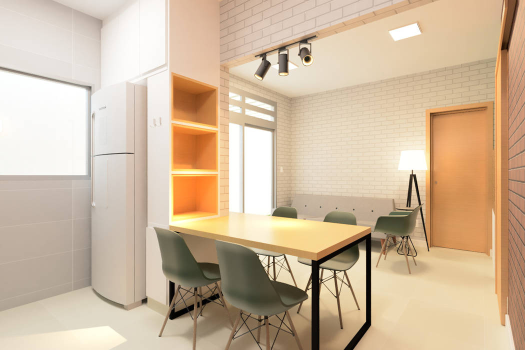 Coletivo 513, Beiral - Estudio de Arquitetura Beiral - Estudio de Arquitetura Small kitchens