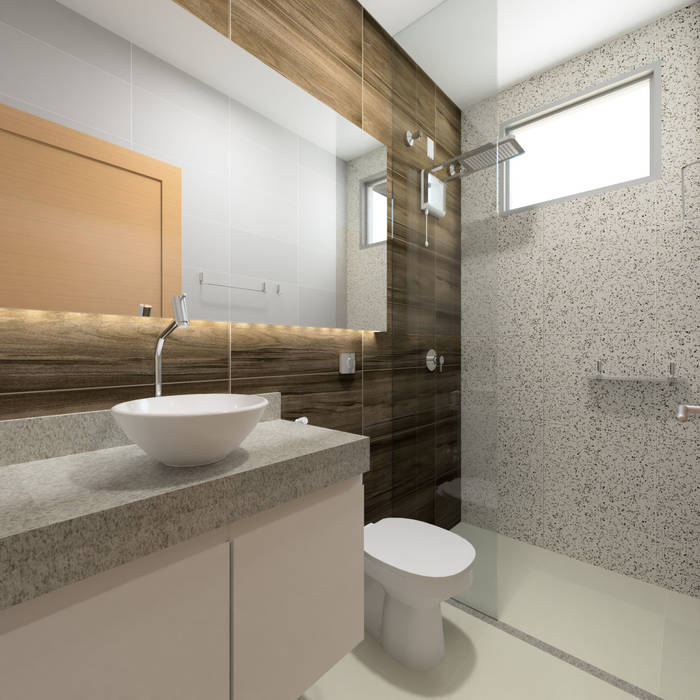 Banheiro - Unidade 03 Beiral - Estudio de Arquitetura Banheiros modernos