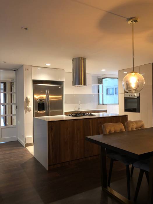 Cocina tipo isla entrearquitectosestudio cocinas integrales madera