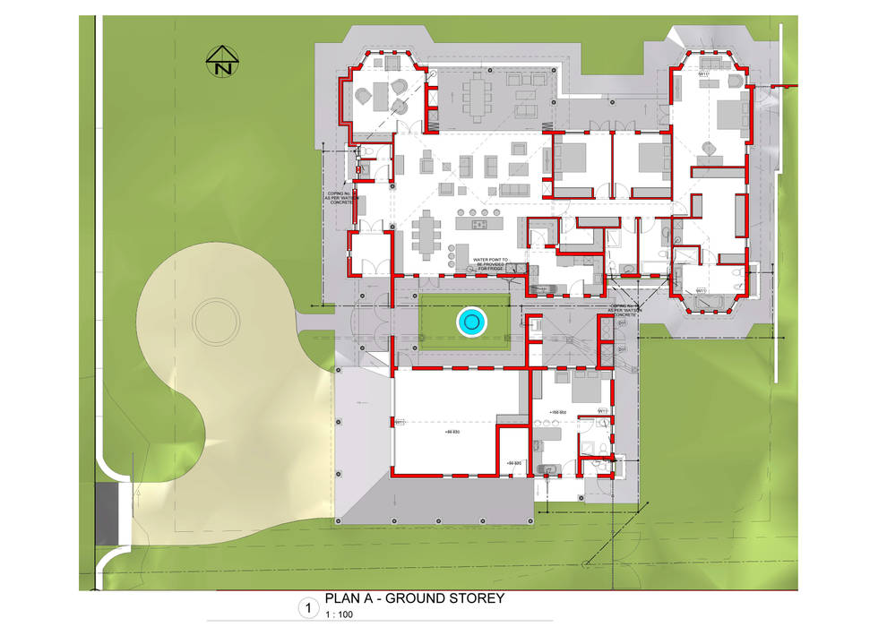 Ground Floor Plan: modern by Nuclei Lifestyle Design, Modern