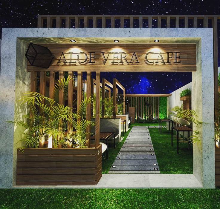 Outdoor Cafe (ALeo Vera Cafe) Micasa Design Zen garden پتھر