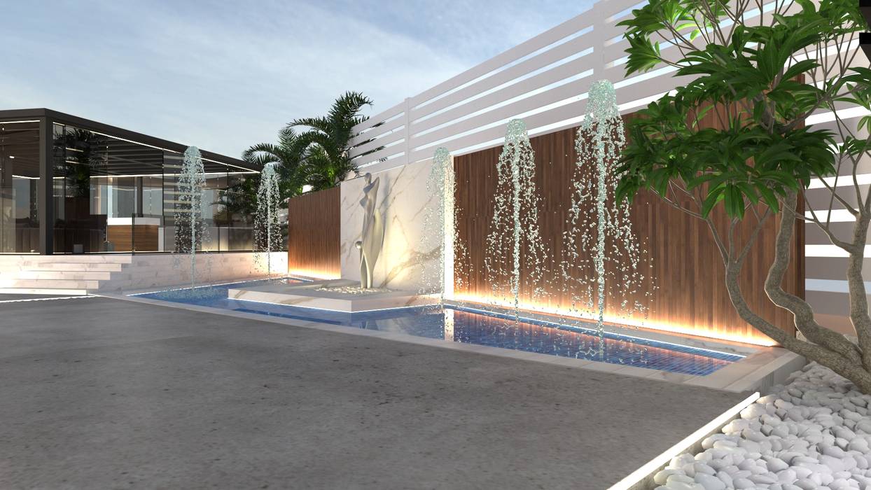 Landscape design | Reyna, Uptown Cairo, Saif Mourad Creations Saif Mourad Creations Kolam taman