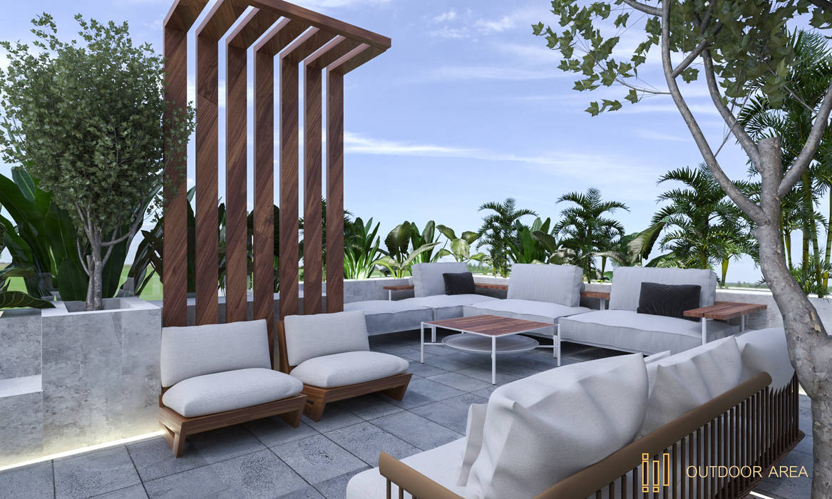 Duplex Apartment | El Banafseg, Saif Mourad Creations Saif Mourad Creations Toiture