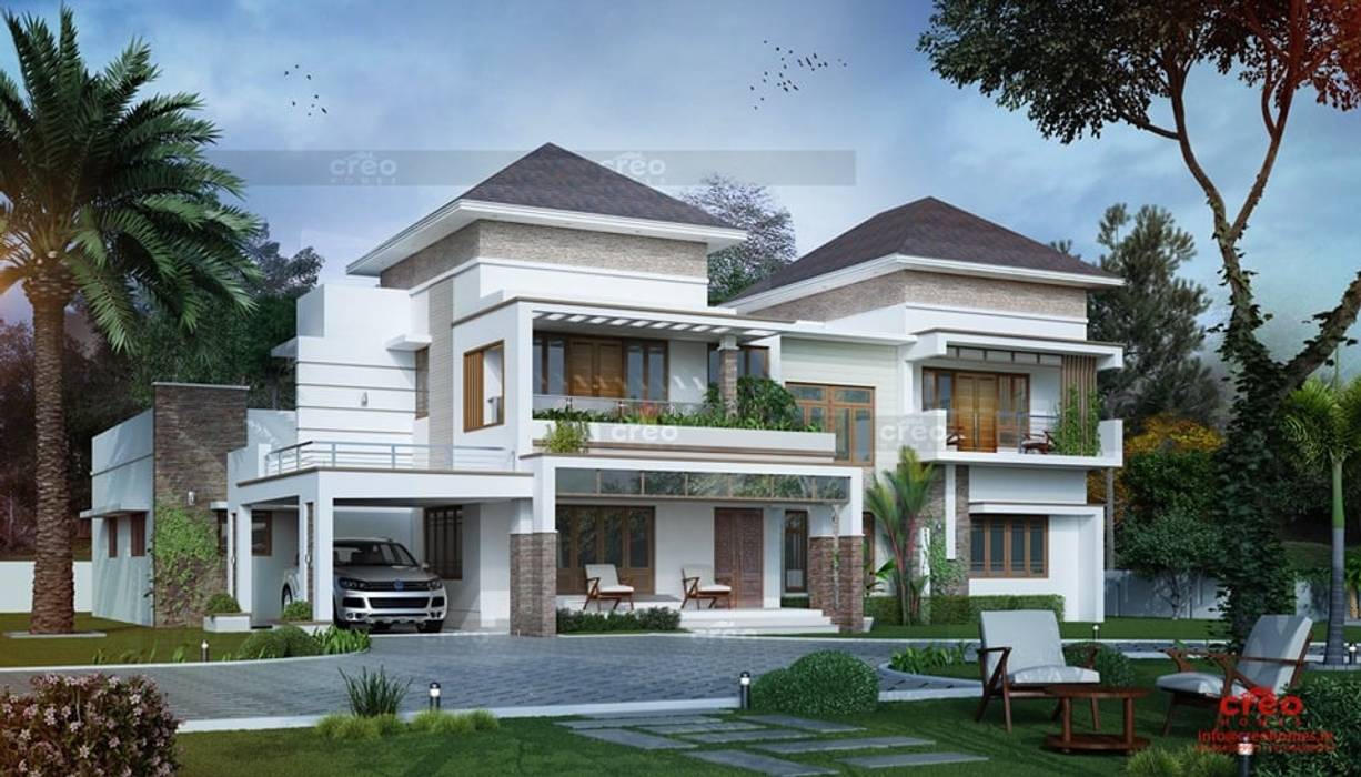 architectural designers in kerala, Creo Homes Pvt Ltd Creo Homes Pvt Ltd شرفة