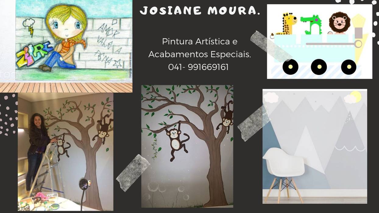 Painéis Artísticos de Parede , Jo Moura Pintura Kids Jo Moura Pintura Kids Ruang Komersial Ruang Komersial