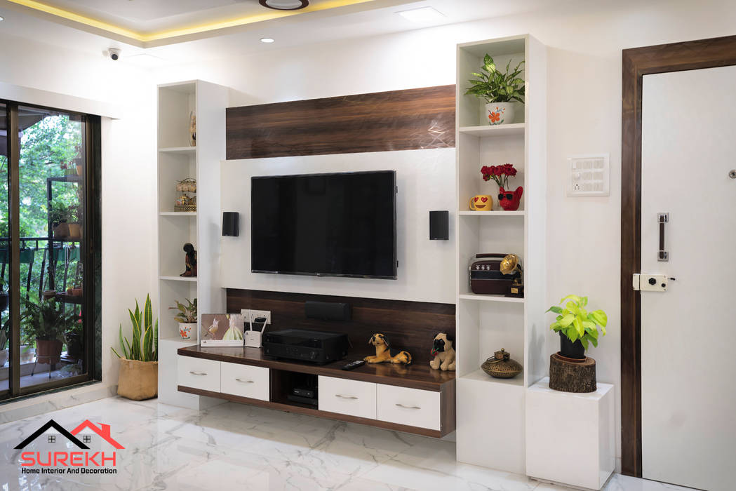 tv unit Surekh Home Interior and Decoration Living room