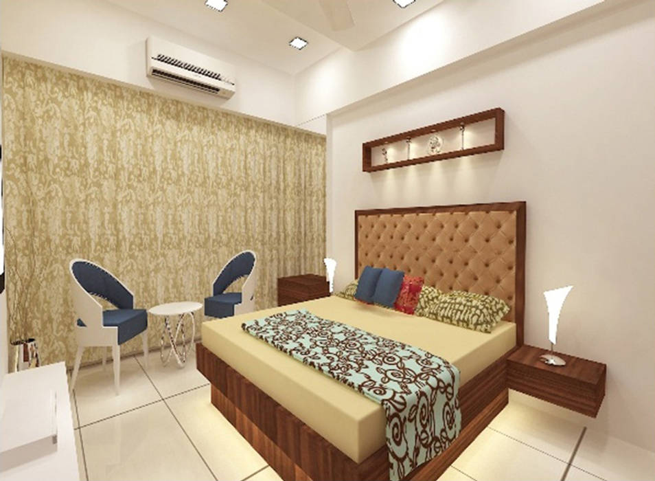 3bhk residence, Andheri, SPACE DESIGN STUDIOS SPACE DESIGN STUDIOS Dormitorios de estilo minimalista