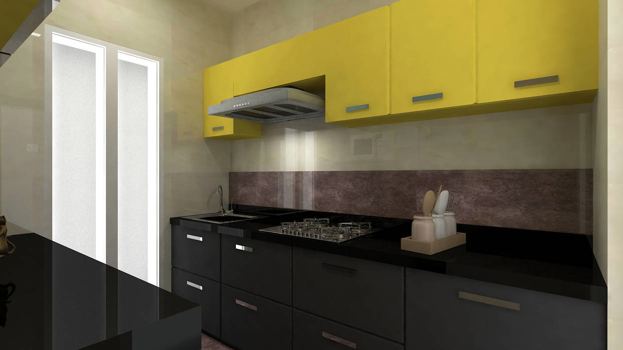 3bhk Residence, Eish Arora, SPACE DESIGN STUDIOS SPACE DESIGN STUDIOS Cocinas de estilo minimalista