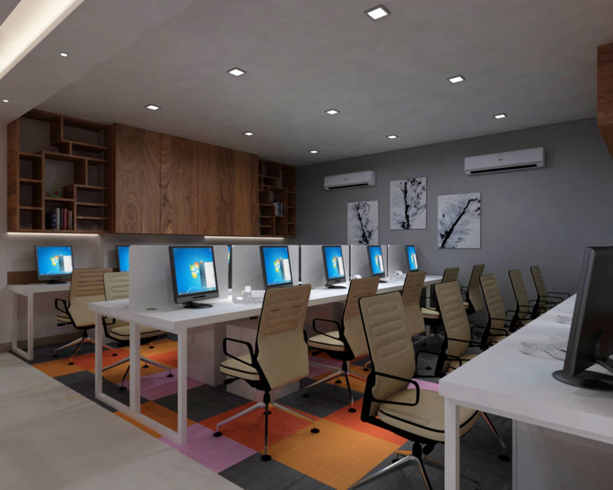 Corporate Office, Andheri, SPACE DESIGN STUDIOS SPACE DESIGN STUDIOS مكتب عمل أو دراسة