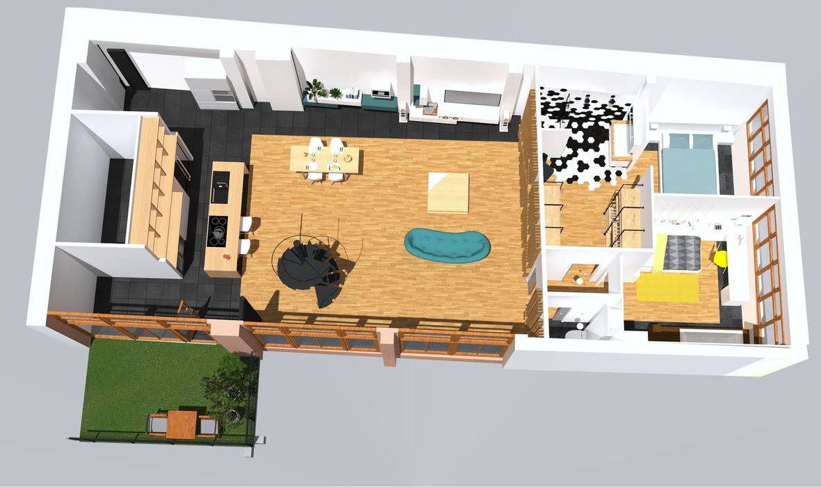 Plan général de l'appartement We Studio Maisons industrielles
