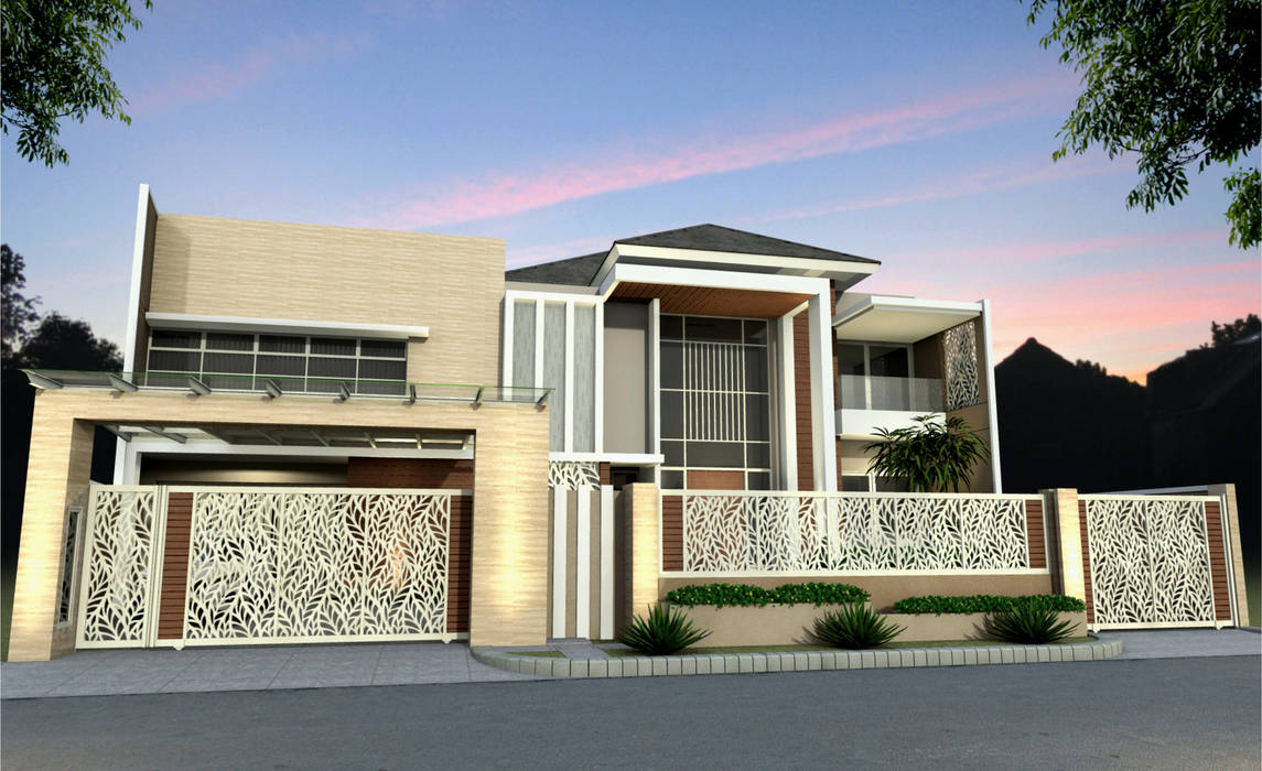 Kupang Indah Residential, Crea architect Crea architect Rumah tinggal Batu Bata