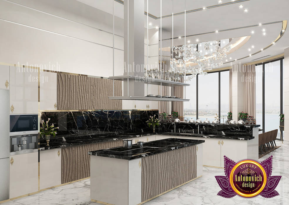 Black Marble for Kitchen Interior, Luxury Antonovich Design Luxury Antonovich Design