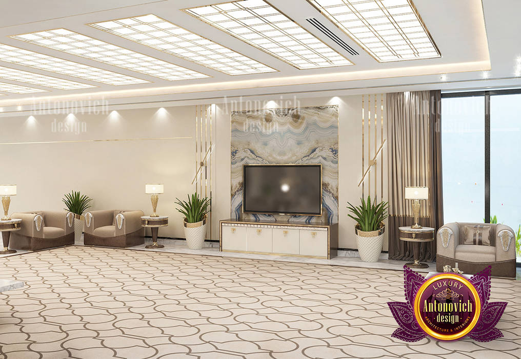 Spacious Luxury Hall Interior Design, Luxury Antonovich Design Luxury Antonovich Design