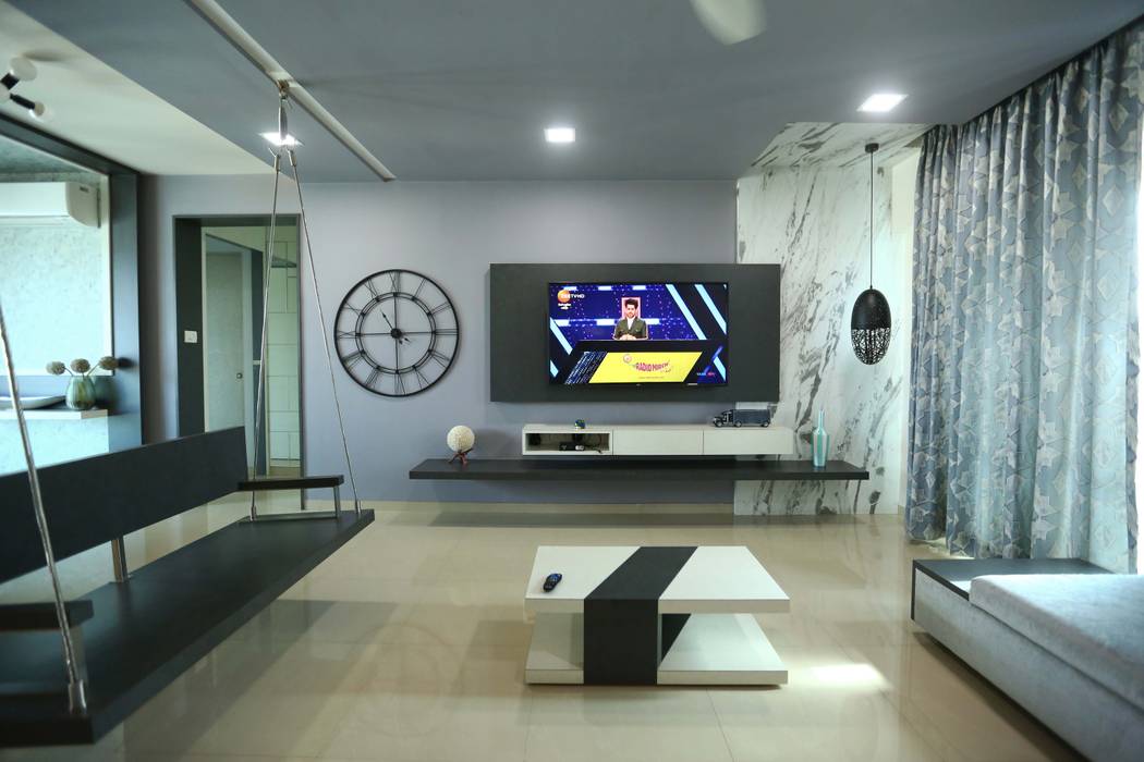 3 BHK Residential Interior Project in Ghatkopar, Mumbai, Lifeskapes Designs Lifeskapes Designs Asian style living room