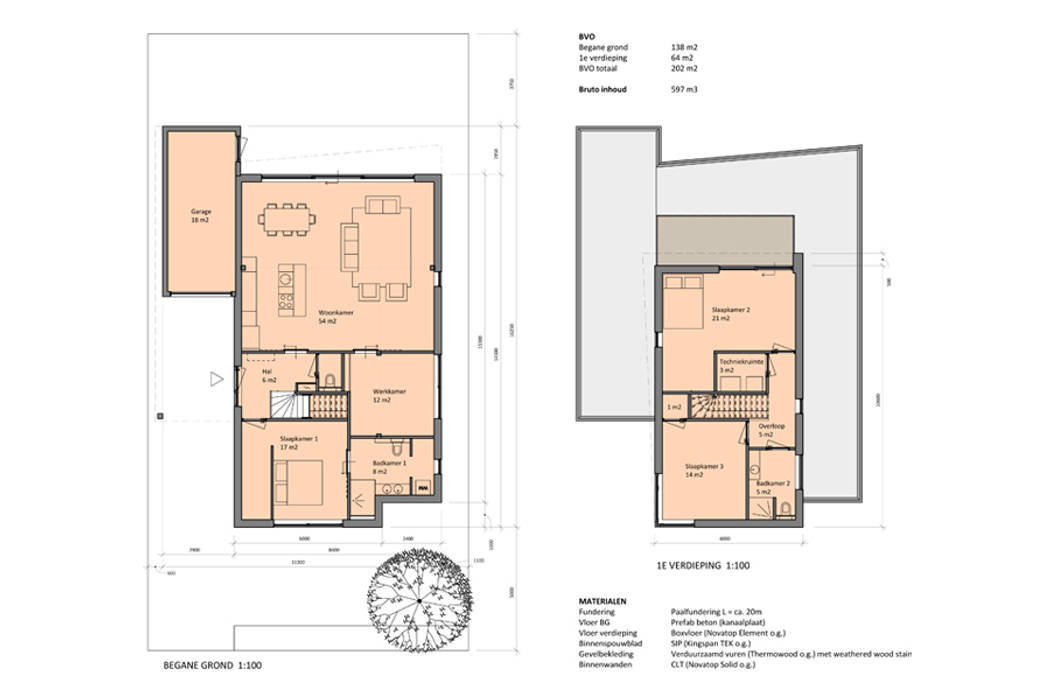 Plattegronden Trae Architect Eengezinswoning Hout Hout prefab,passiefhuis,eengezinswoning,SIP,SIP's,plattegrond