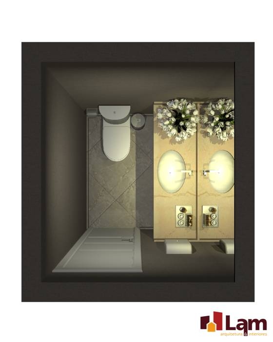 Condomínio Premiere Anália Franco, LAM Arquitetura | Interiores LAM Arquitetura | Interiores Modern bathroom Decoration
