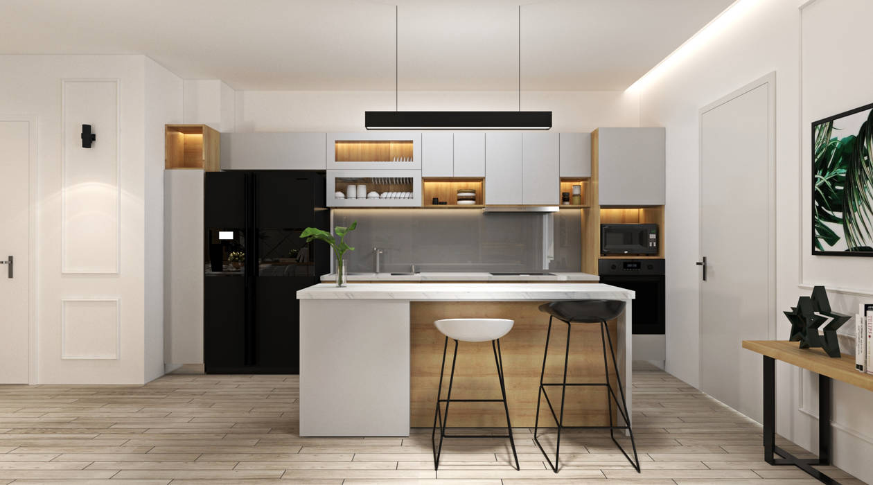 THIẾT KẾ CĂN HỘ CITILAND PARKHILL , CÔNG TY TNHH TM DV QC ÁNH BÌNH MINH CÔNG TY TNHH TM DV QC ÁNH BÌNH MINH Kitchen units