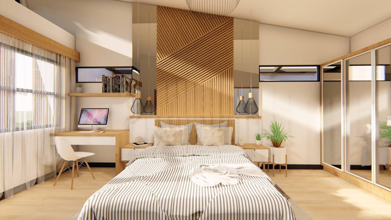 Master Bedroom Structura Architects Small bedroom Wood Wood effect