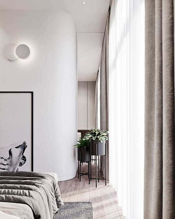 таунхаус ЖК Apartville, Y.F.architects Y.F.architects Minimalist bedroom