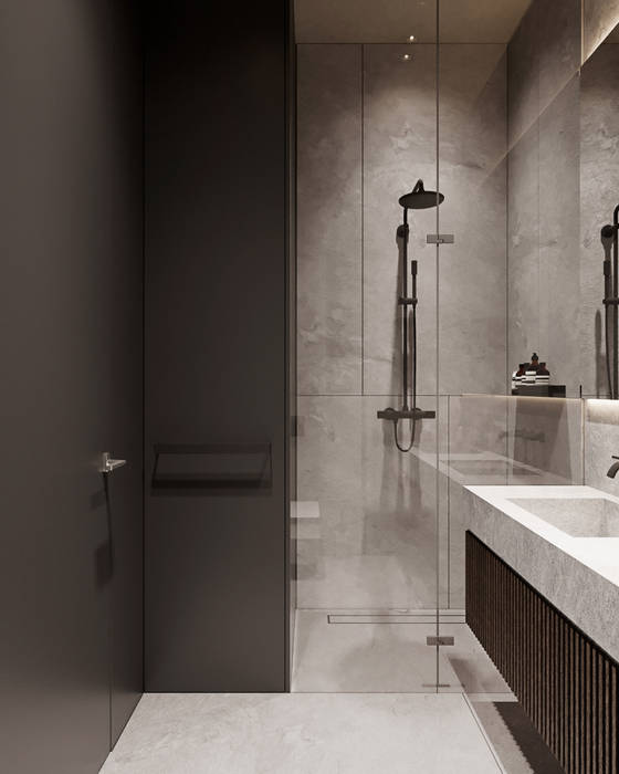 таунхаус ЖК Apartville, Y.F.architects Y.F.architects Minimalist style bathroom