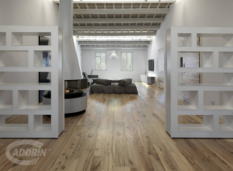 Parquet Olmo "de Casera", Cadorin Group Srl - Italian craftsmanship production Wood flooring and Coverings Cadorin Group Srl - Italian craftsmanship production Wood flooring and Coverings Salas de estilo moderno Madera Acabado en madera