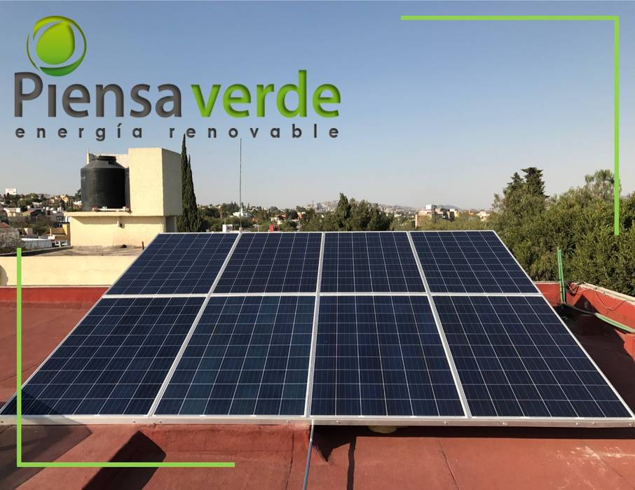 Instalación a casa habitación de 8 Paneles Solares Piensa Verde México, Querétaro, Cancún Azoteas