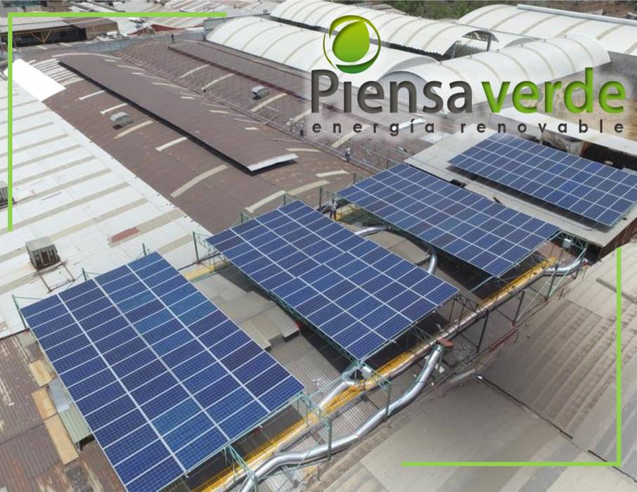 Venta e Instalación de Paneles Solares , Piensa Verde México, Querétaro, Cancún Piensa Verde México, Querétaro, Cancún Terraços na cobertura Metal