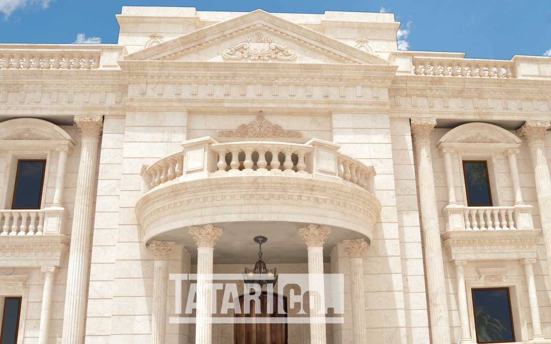 Classic entrance tatari company منازل حجر marble stone
