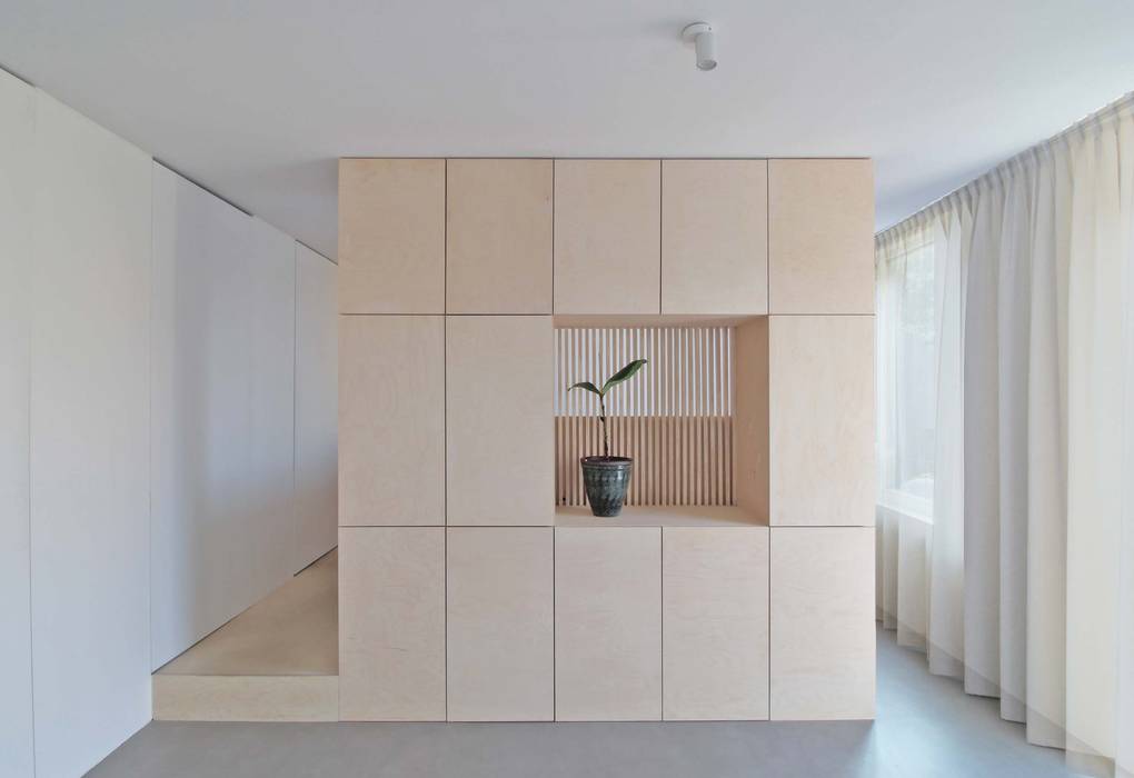 Tiny House, Julius Taminiau Architects Julius Taminiau Architects Minimalistische Wohnzimmer Holz Holznachbildung