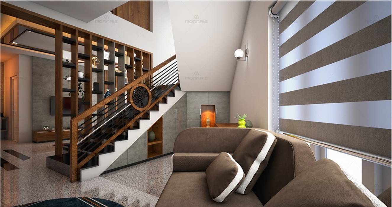 Creative and modern staircase designs... Monnaie Interiors Pvt Ltd Stairs
