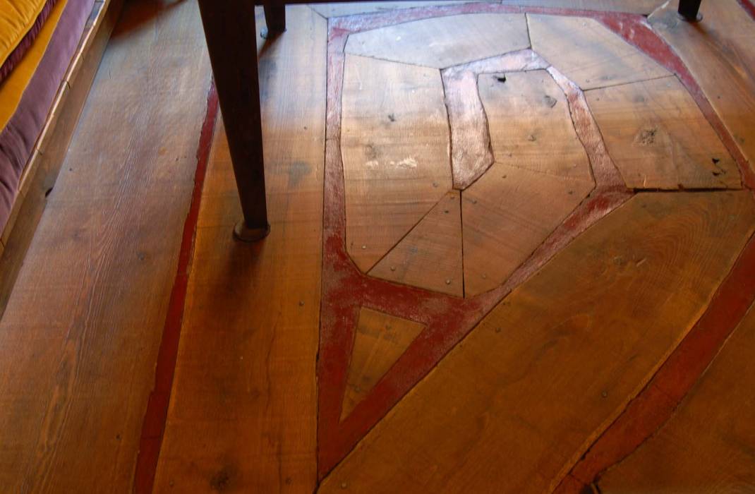 Wooden Floor ARTE DELL'ABITARE 에클레틱 벽지 & 바닥 솔리드 우드 멀티 컬러 벽 & 바닥 커버