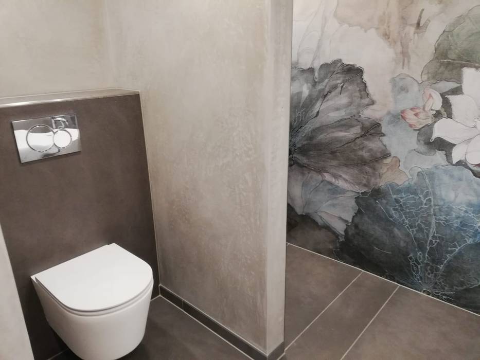 Tapete im Bad, Keramostone Keramostone Salle de bain moderne