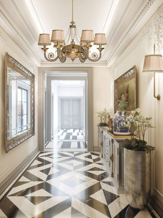 Baroque style of chandeliers as a hallway inspiration Luxury Chandelier LTD Classic style corridor, hallway and stairs Copper/Bronze/Brass luxury chandelier,lighting,home decor,,hallwayideas