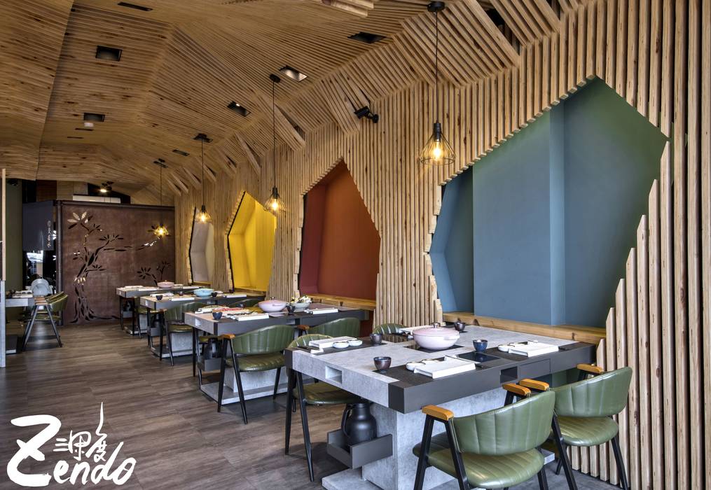 变若水御膳鍋物, Zendo 深度空間設計 Zendo 深度空間設計 مساحات تجارية خشب Wood effect مطاعم