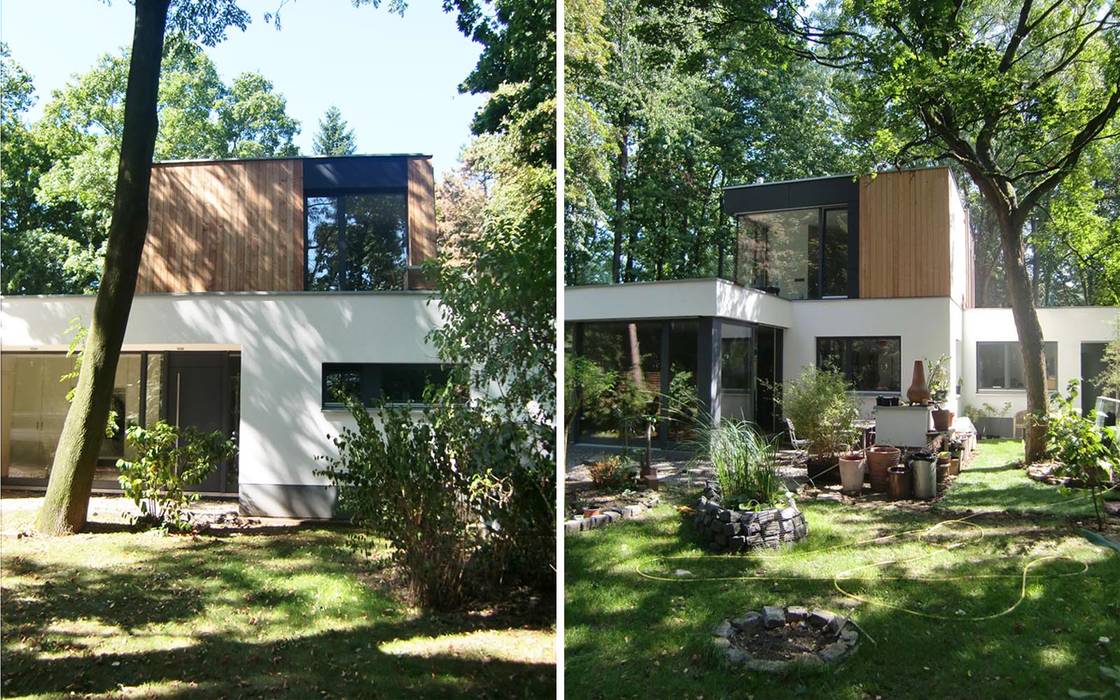 Einfamilienhaus, Steinweg Claus Architekten Steinweg Claus Architekten Bungalows Madera Acabado en madera