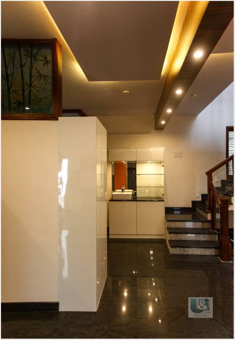 Mrs. Vidyarani's Residence, Independent Home, Bangalore, Studio Ipsa Studio Ipsa غرفة السفرة