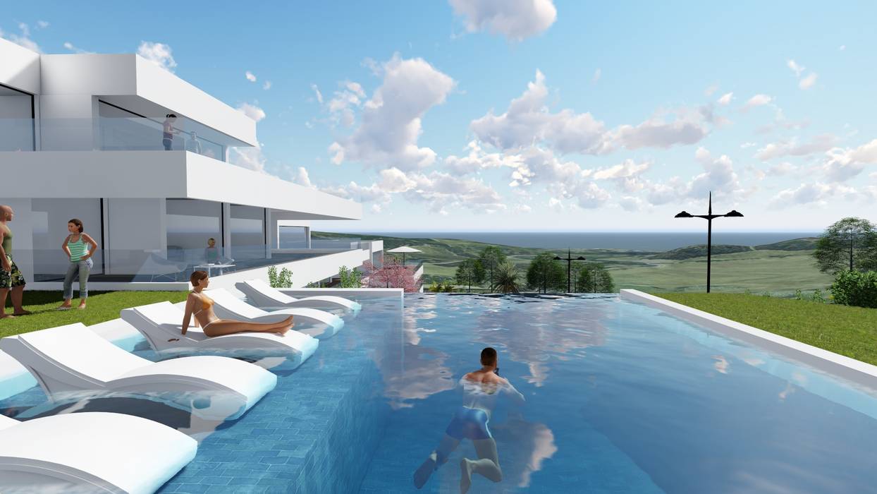 40 viviendas de lujo en Estepona Golf, MGR Arquitectura MGR Arquitectura 二世帯住宅