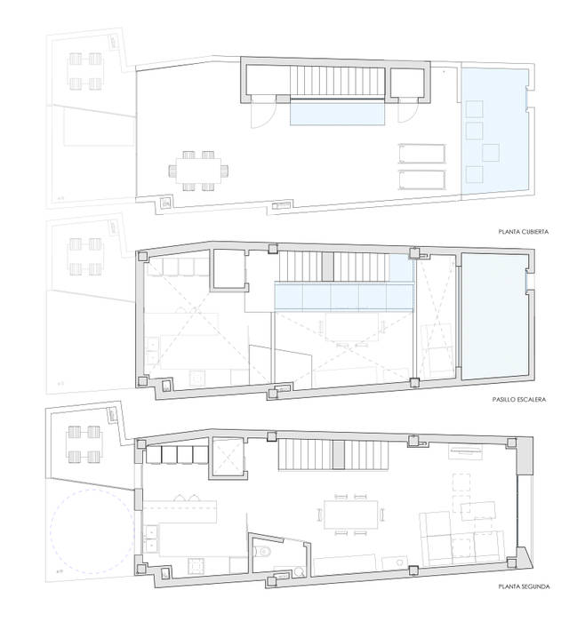 Vivienda Unifamiliar con piscina y terraza en un antiguo casco, Barreres del Mundo Architects. Arquitectos e interioristas en Valencia. Barreres del Mundo Architects. Arquitectos e interioristas en Valencia. Modern Houses