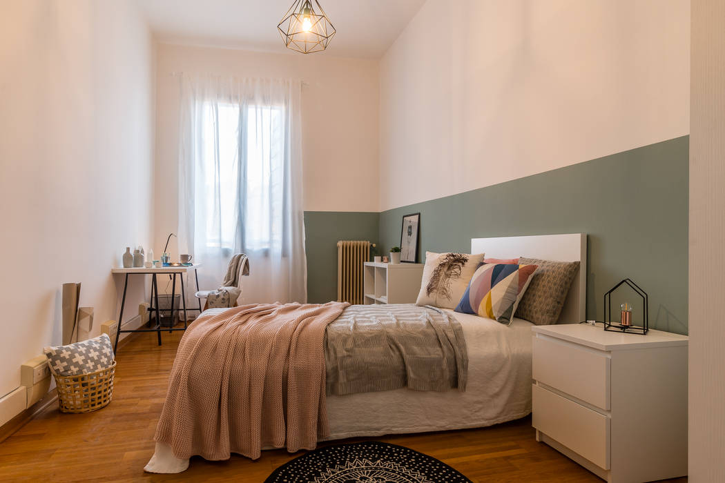 home staging di stanze per studenti a
