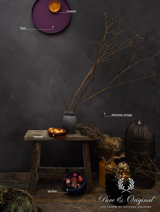 Herfst winter kleuren, Pure & Original Pure & Original Country style walls & floors Natural Fibre Beige Paint & finishes