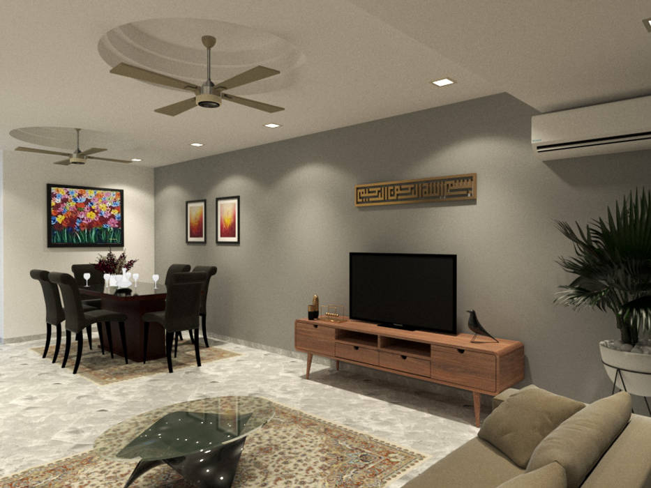 PROPOSED INTERIOR DESIGN OF LIVING ROOM FOR PN. NOOR HAZURA HASHIM AT BANDAR KINRARA, PUCHONG. eL precio Living room