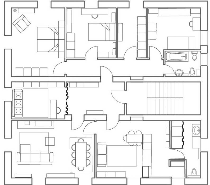 pianta di progetto Scaglione Workshop architettura e design Case moderne pianta-sistemazione