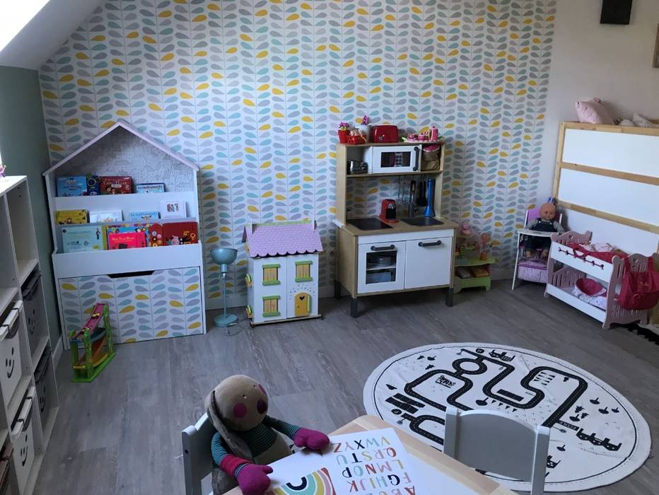 Une chambre pour trois petits enfants - Yvelines (78), Mon décorateur privé - MDP Mon décorateur privé - MDP Girls Bedroom