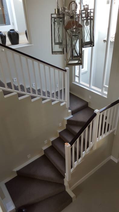 Plush carpet on corner staircase Flooring Projects Floors