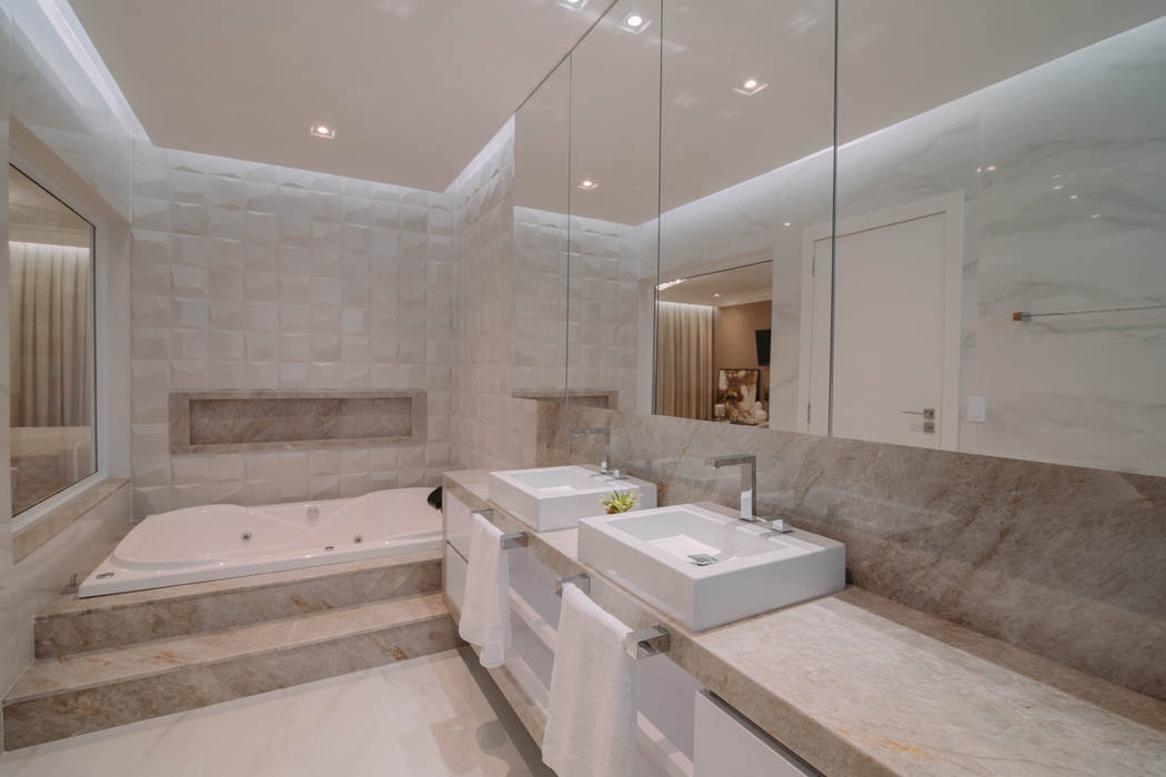 banho master, ISADORA MARTEL interiores ISADORA MARTEL interiores Modern bathroom