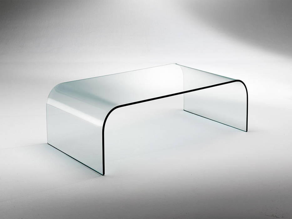 Curved glass table for living room Gallery INFABBRICA Modern living room Glass Side tables & trays